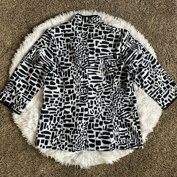 Salon Studio Jacket & Matching Tank Top Lightweight Blue White Womens Size SP - Picture 4 of 9